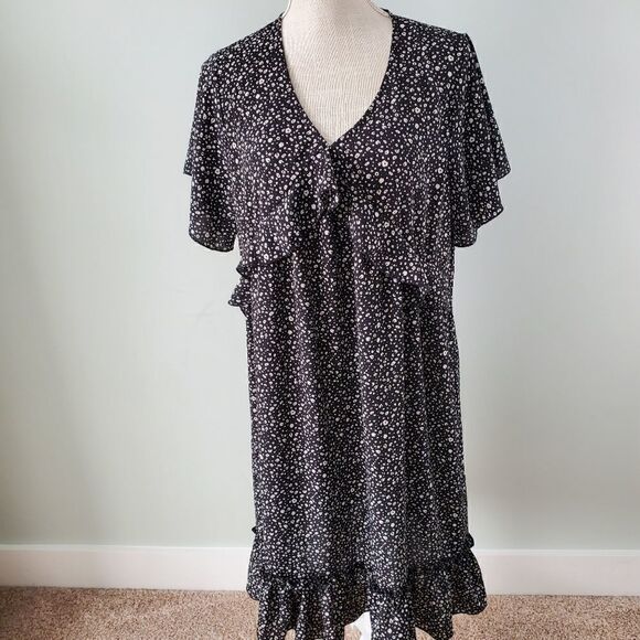 COSONEN WOMEN'S CASUAL RUFFLED TUNIC DRESS SIZE MEDIUM - Picture 1 of 6